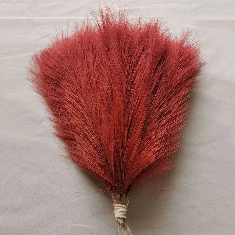 10/30pcs Artificial Pampas Grass – Fluffy Boho Decor for Home & Wedding