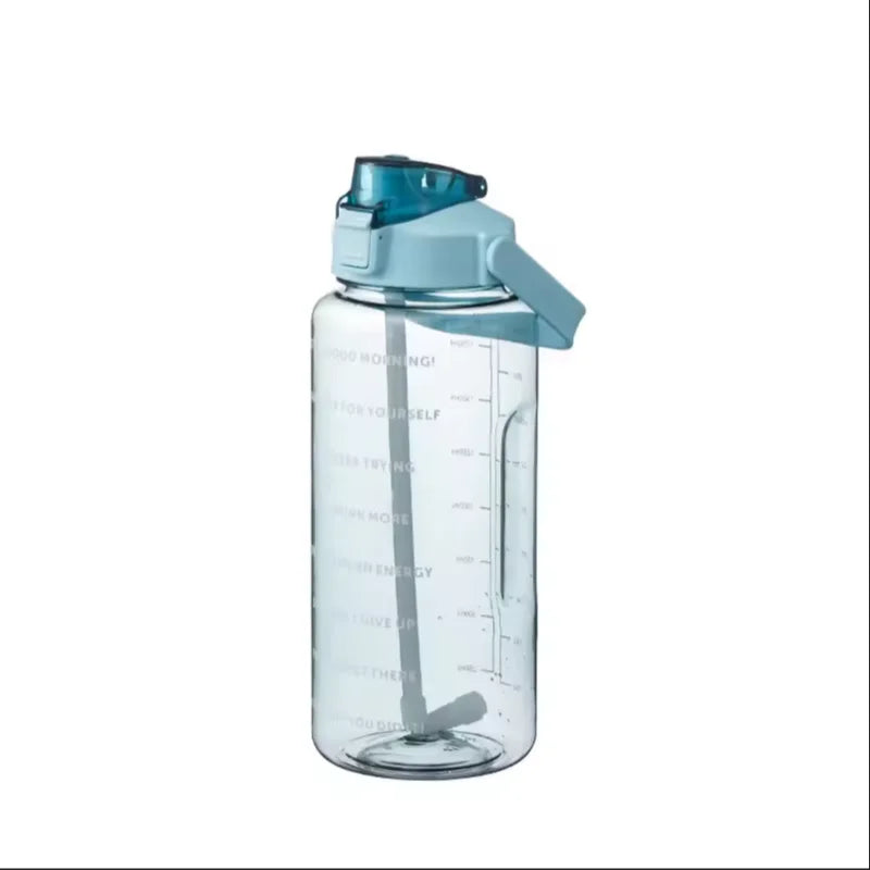 2L Large Water Bottle with Straw