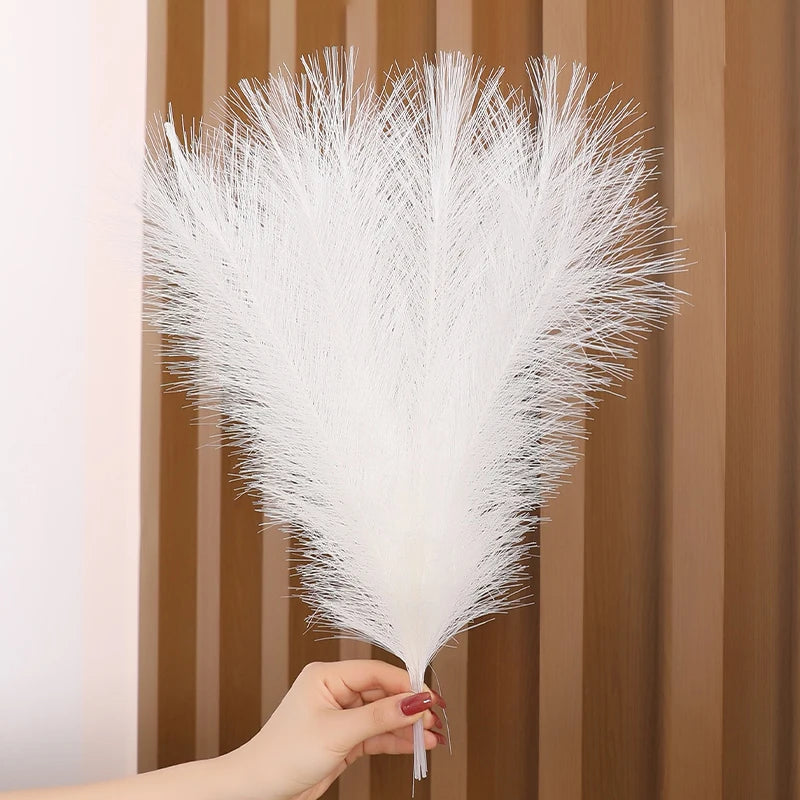 10/30pcs Artificial Pampas Grass – Fluffy Boho Decor for Home & Wedding
