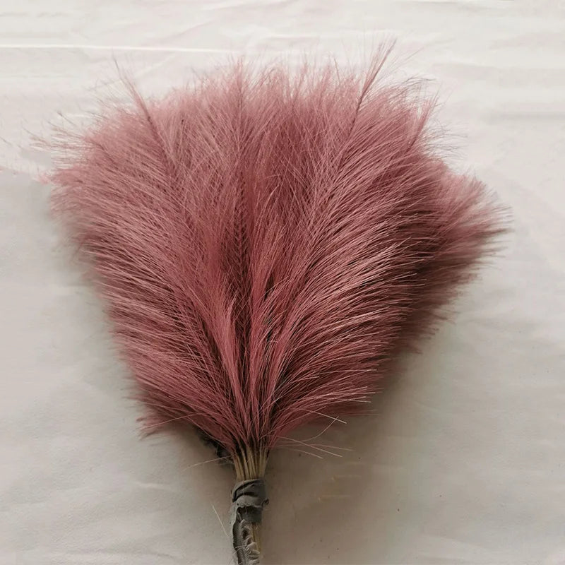 10/30pcs Artificial Pampas Grass – Fluffy Boho Decor for Home & Wedding