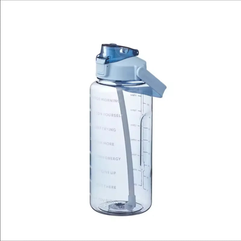 2L Large Water Bottle with Straw