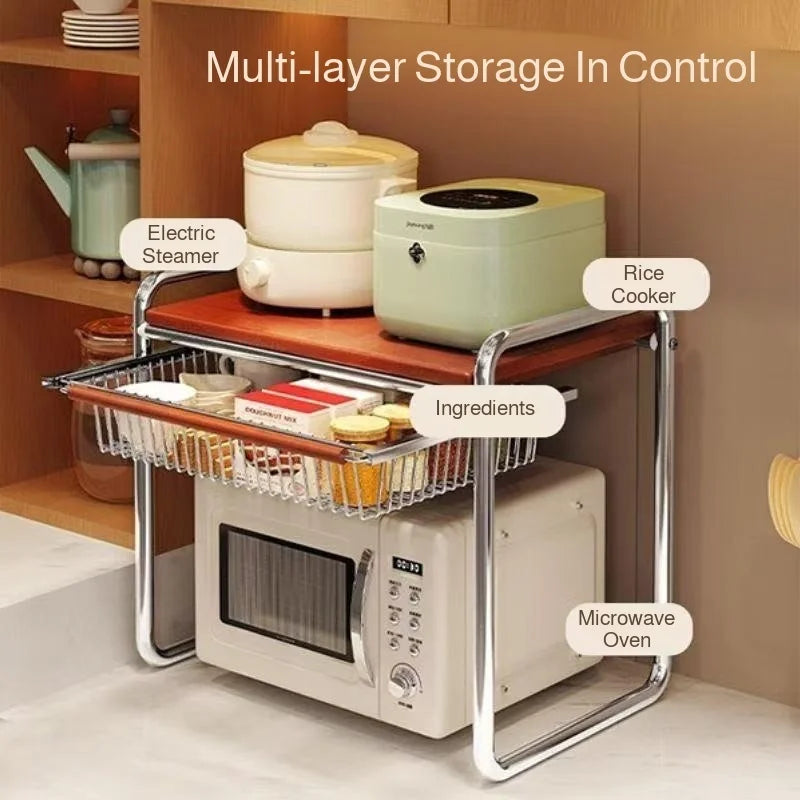 Microwave Oven Storage Rack
