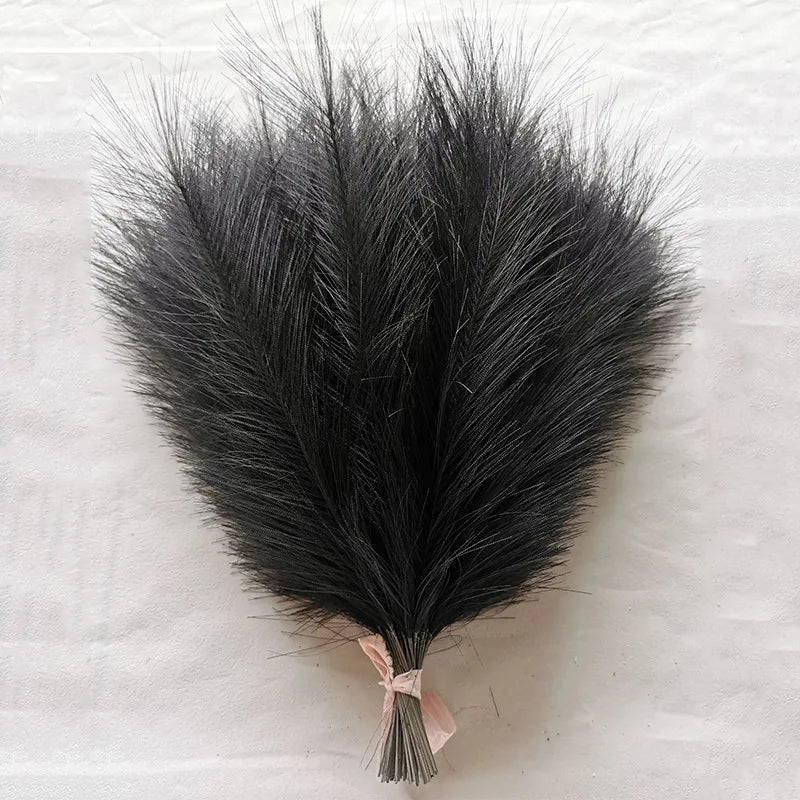 10/30pcs Artificial Pampas Grass – Fluffy Boho Decor for Home & Wedding